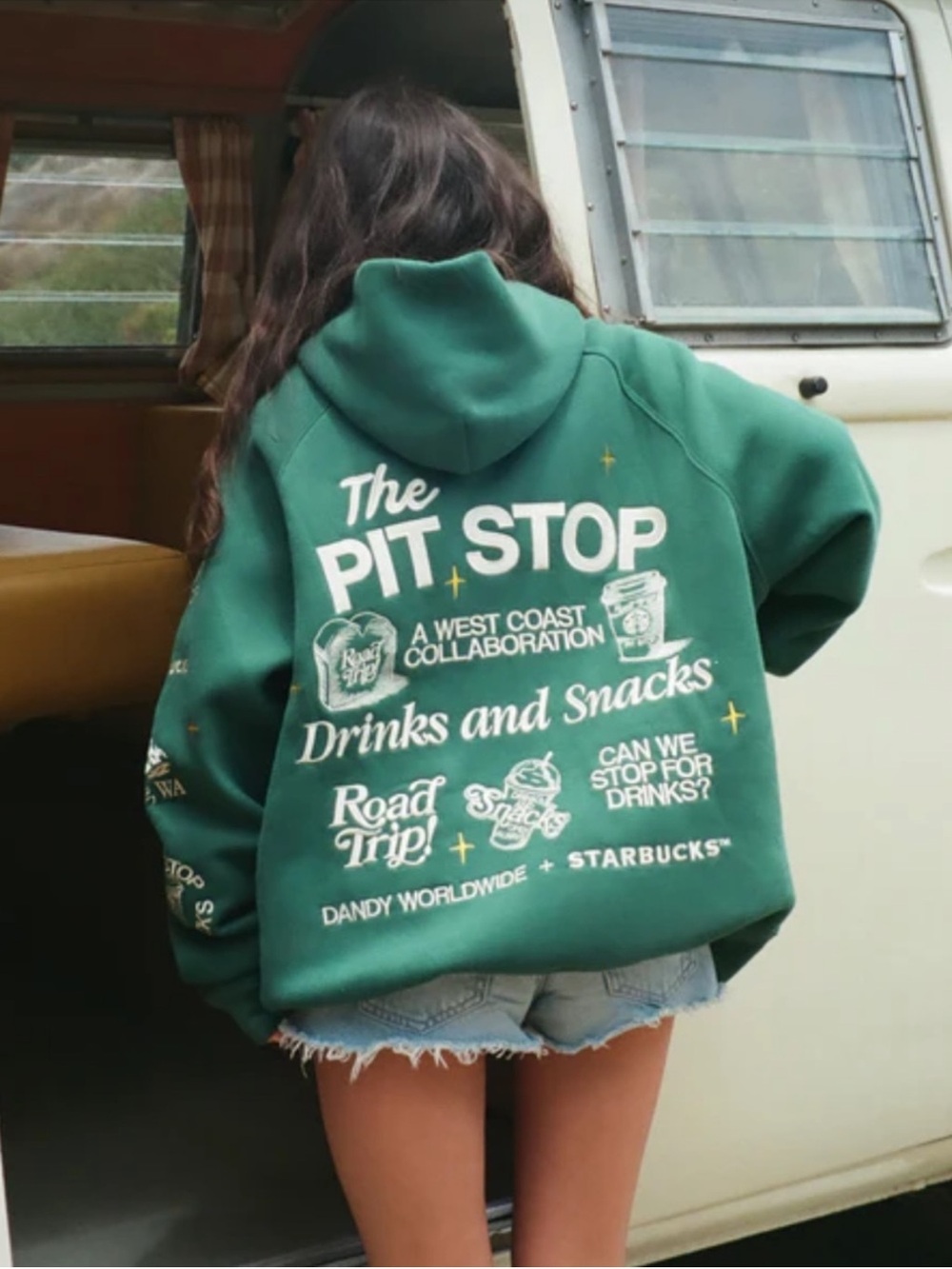 Dandy x Starbucks Green Hoodie Exclusive Seattle Size L NWT